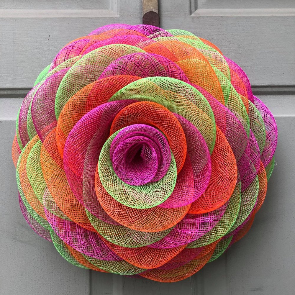 Neon Rose wall art